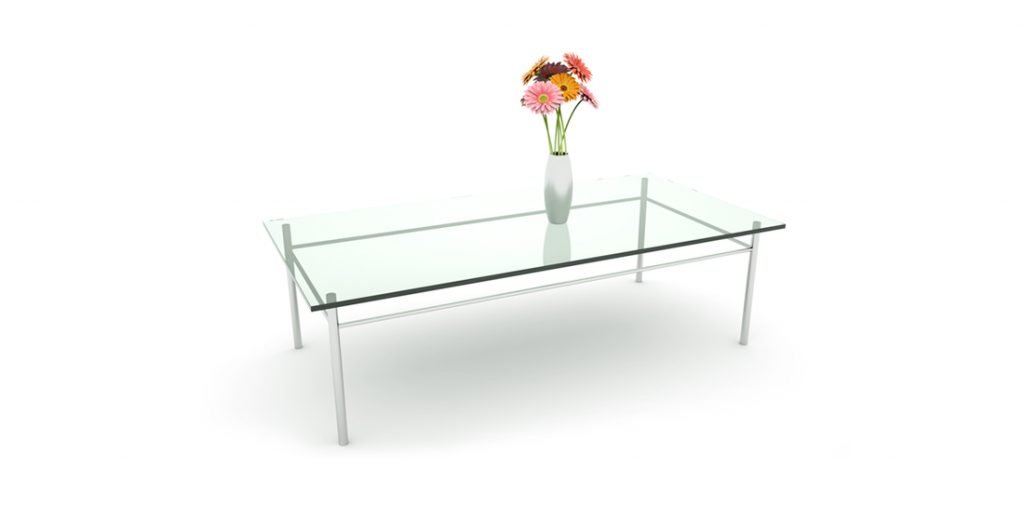 Citrus Seating Crystal Glass Occassional Table Office Reception Waiting Room Table