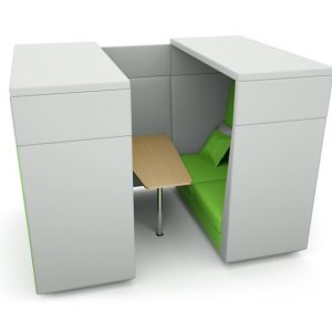 Citrus Seating James Office Booth with Cantilevered Table Work Space