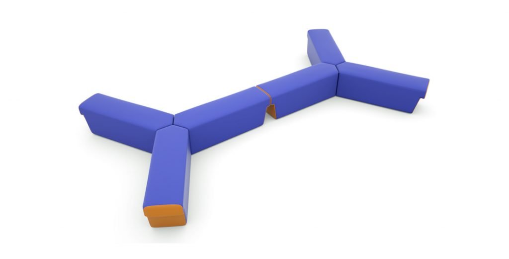 Citrus Seating Teresa Three-Pronged Soft Bench Seating