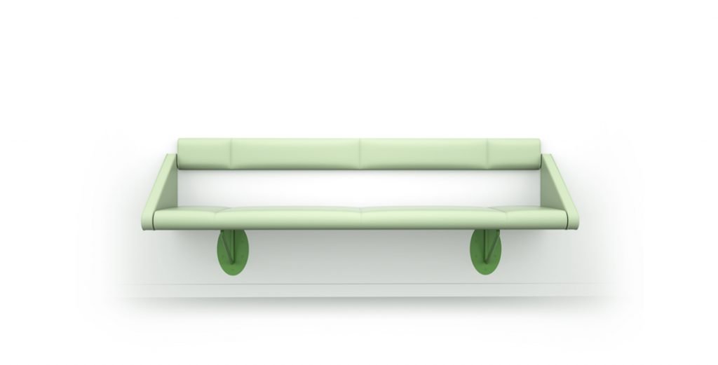 Citrus Seating Flo Seating Bench Wall-Mounted