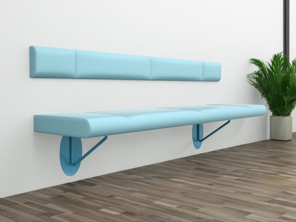 Citrus Seating Bench Seating NHS Easy Clean Seating Soft Seating Reception Seating Waiting Areas Waiting Rooms Wall Mounted Bench