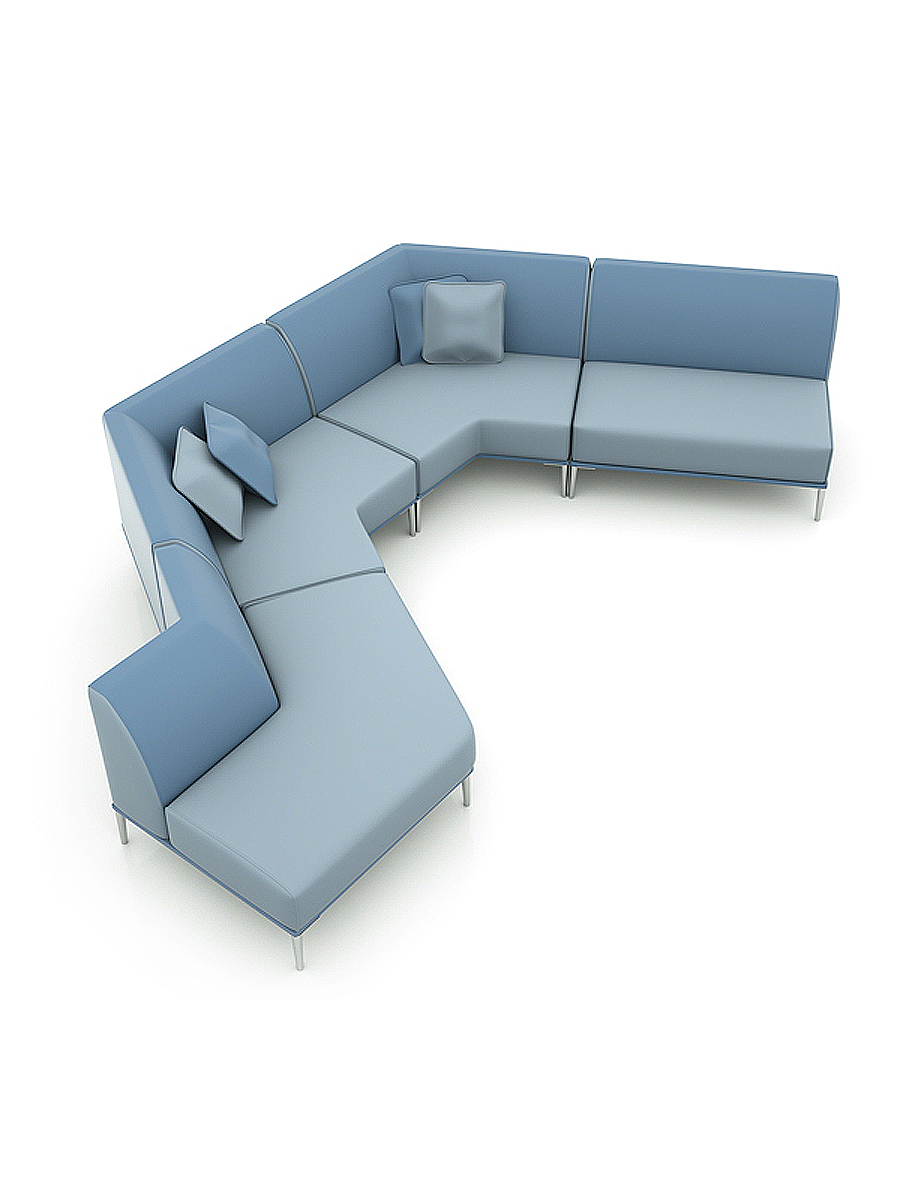 Citrus Seating 'Sienna' in concave and convex deltas, also in straights and curves.