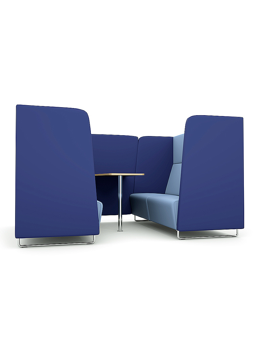 Citrus Seating 'Hugo' office booth to seat four people.