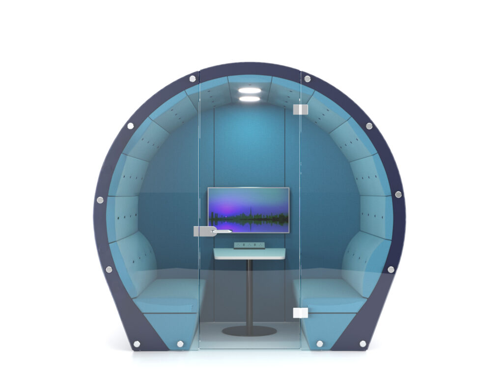Citrus Seating Ocean Office Pod with glass doors