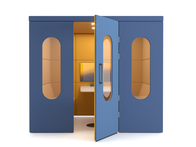 Citrus Seating Shelton Office pod with timber and oval glass doors